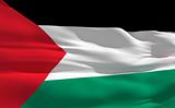 Waving flag of Palestine