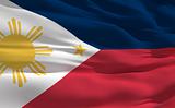 Waving flag of Philippines