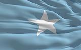 Waving flag of Somalia