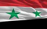 Waving flag of Syria