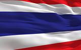 Waving flag of Thailande