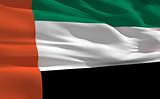 Waving flag of United Arab Emirates