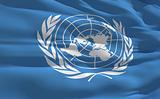 Waving flag of United Nations