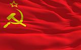 Waving flag of Soviet Union