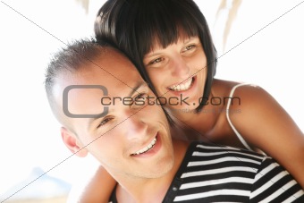 Happy young couple on holidays