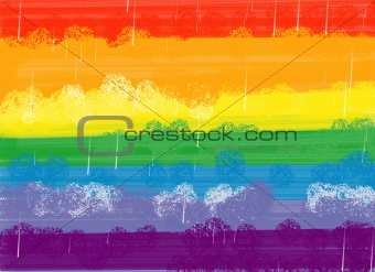 abstract rainbow oil brush background
