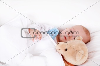 Baby with teddy
