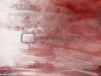 Red background texture of rough brushed paint