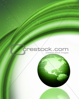 Green globe background