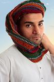 Arab Man in traditional turban keffiyeh