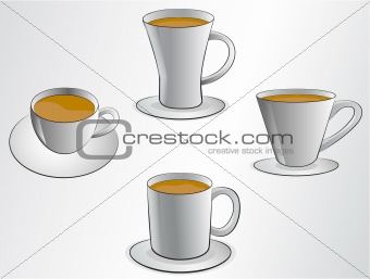 coffee cups vector illustrations