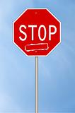 Stop sign with copyspace