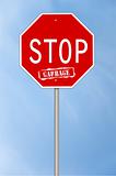 Stop garbage sign