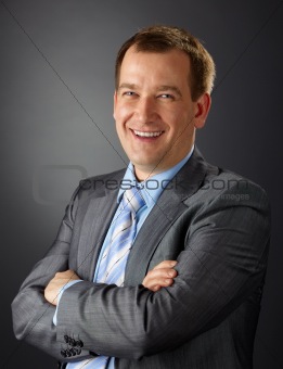 portrait of adult handsome businessman