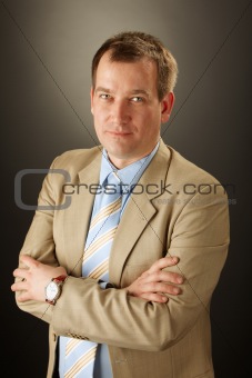 portrait of adult handsome businessman