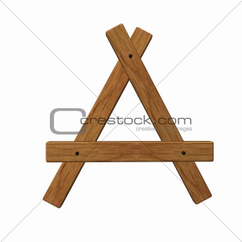 wooden a
