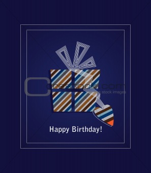 Blue happy birthday card