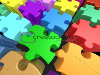Colorful Puzzle Pieces