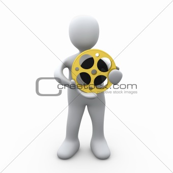 Person Holding A Film Reel