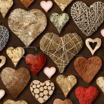 Heart shaped wooden things