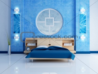 blue modern bedroom