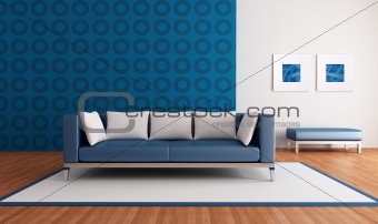 modern blue lounge