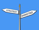 Strategy and marketing sign-post