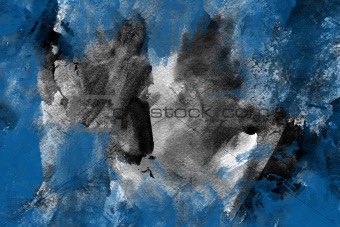 Blue grunge paint background