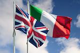 Great Britain and Italy flags