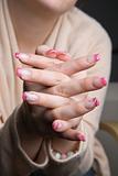 Beautiful manicured fingernails