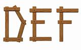 wooden letters def