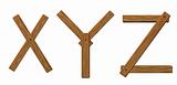 wooden letters xyz