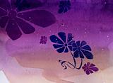 watercolor of purple flower