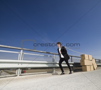 Man with Moving Boxes