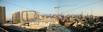 Panoramic view of downtown Brussels
