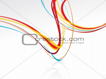abstract curved wave colorful lines background with the empty space for sample text