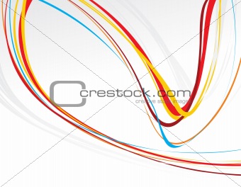 abstract curved wave colorful lines background with the empty space for sample text