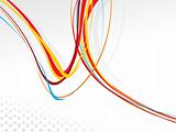 abstract colourful rainbow wave lines with blank space of sample text