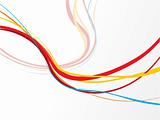 abstract colourful rainbow wave lines with blank space of sample text