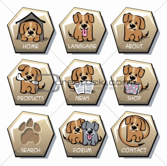 Dog buttons
