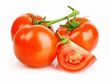 fresh tomato fruits with cut
