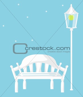 white chair and street lights