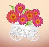 trolley and flower