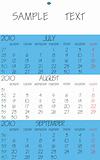 english calendar 2010 august