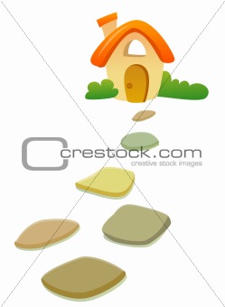 house and road stone