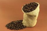 Roasted coffee beans. 
