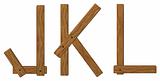 wooden letters jkl