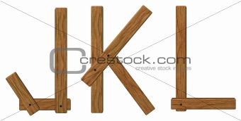 wooden letters jkl