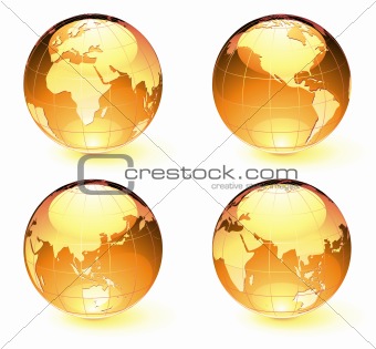  Glossy Earth Map Globes