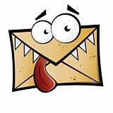 Funny cartoon letter monster